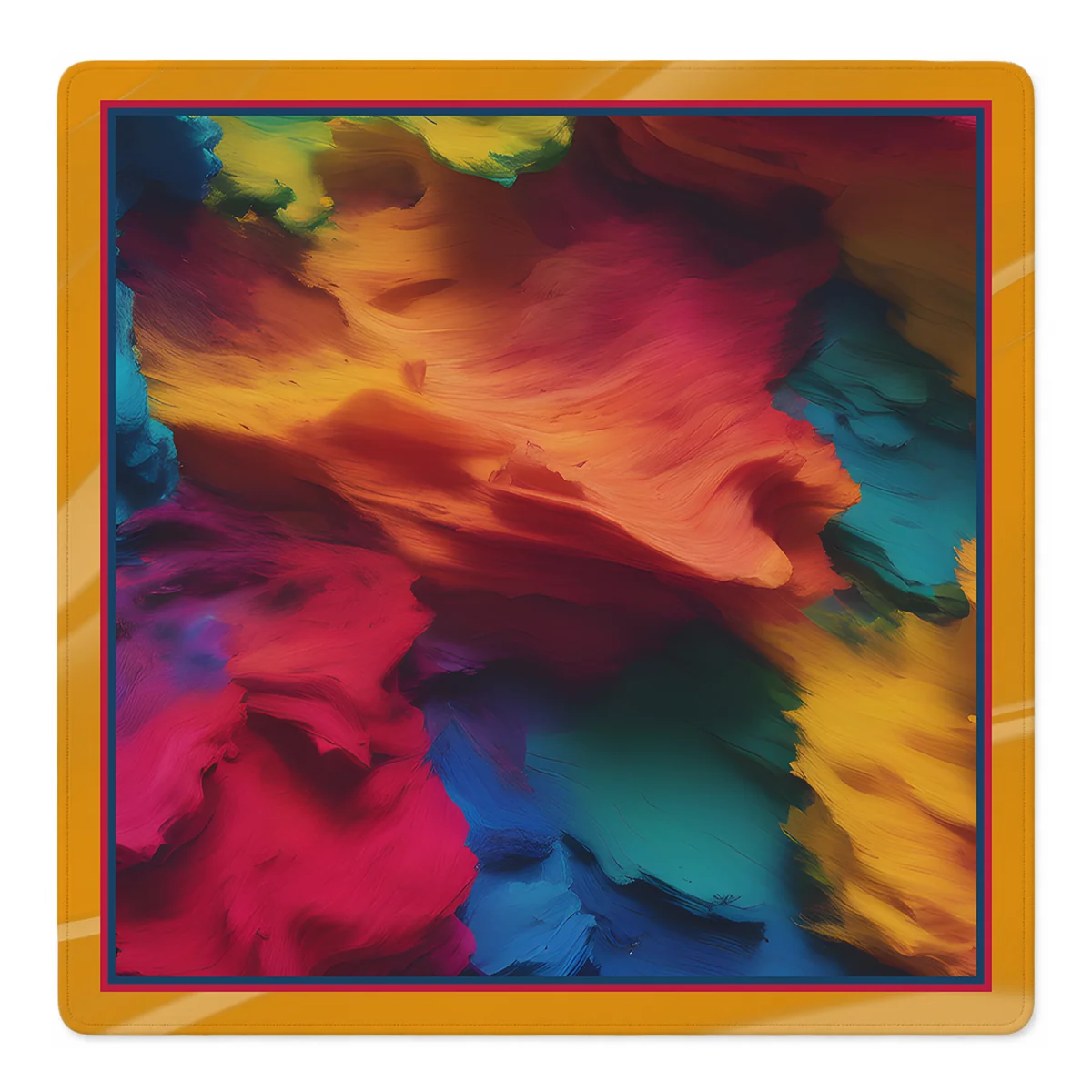 Mahjong by SI™ Textured Taste Orange Border Mahjong Mat