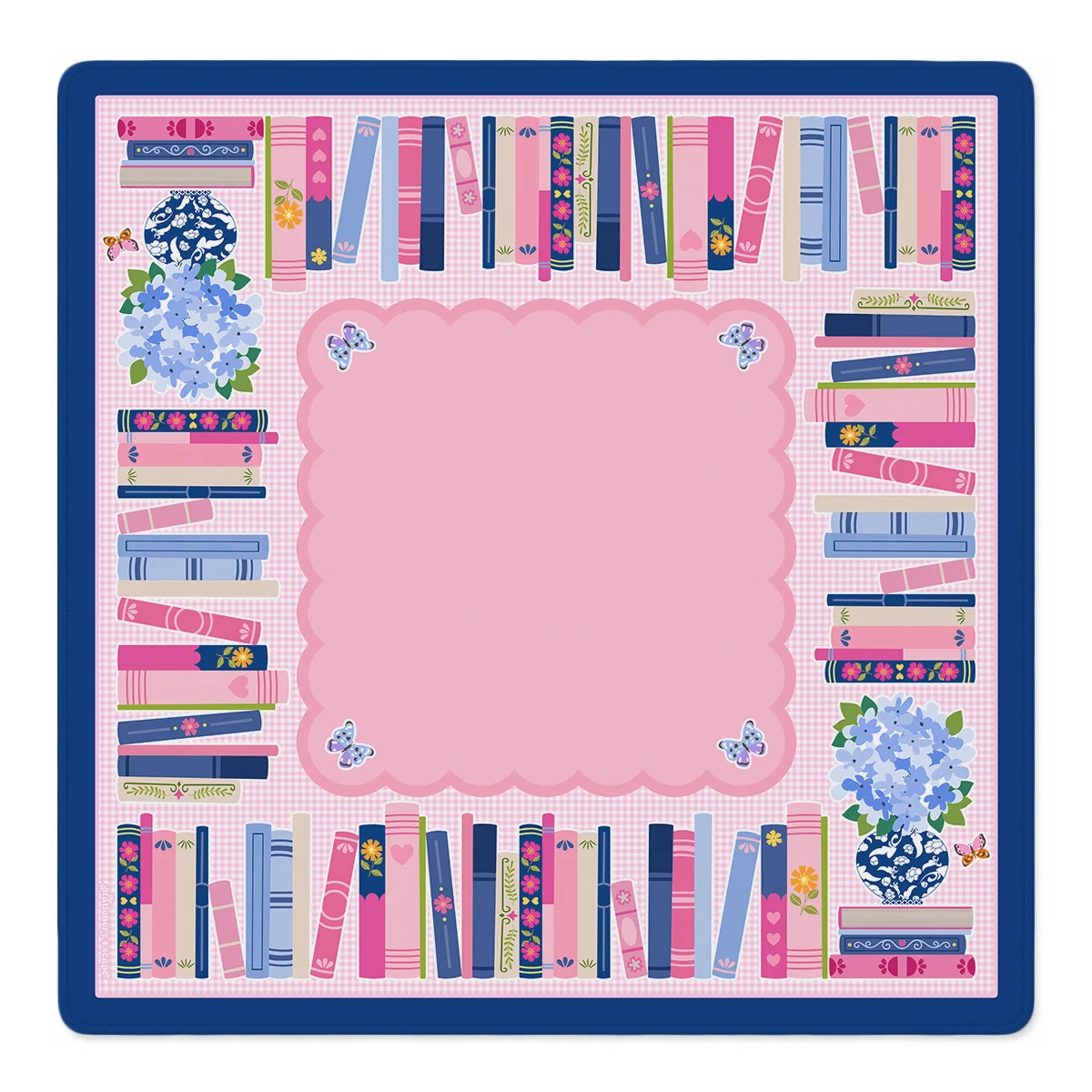 Books & Blooms Mahjong Mat