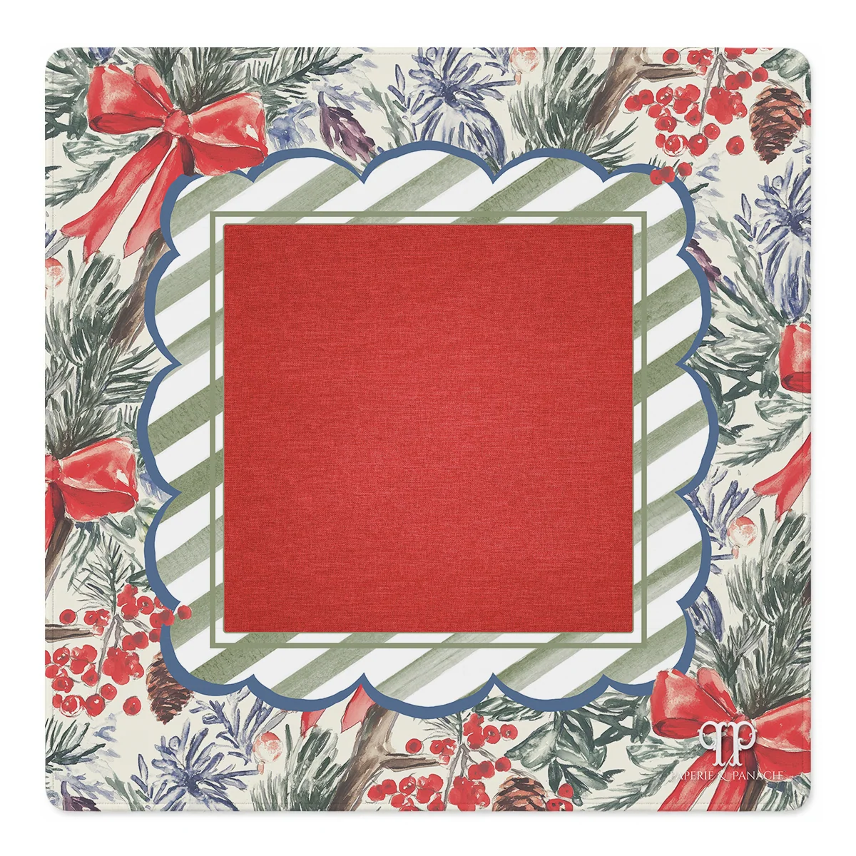 Holly Berry Lane Mahjong Mat