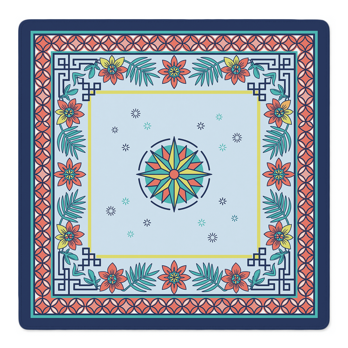 Mahjong by SI™ Compass Rose and Chill Mahjong Mat