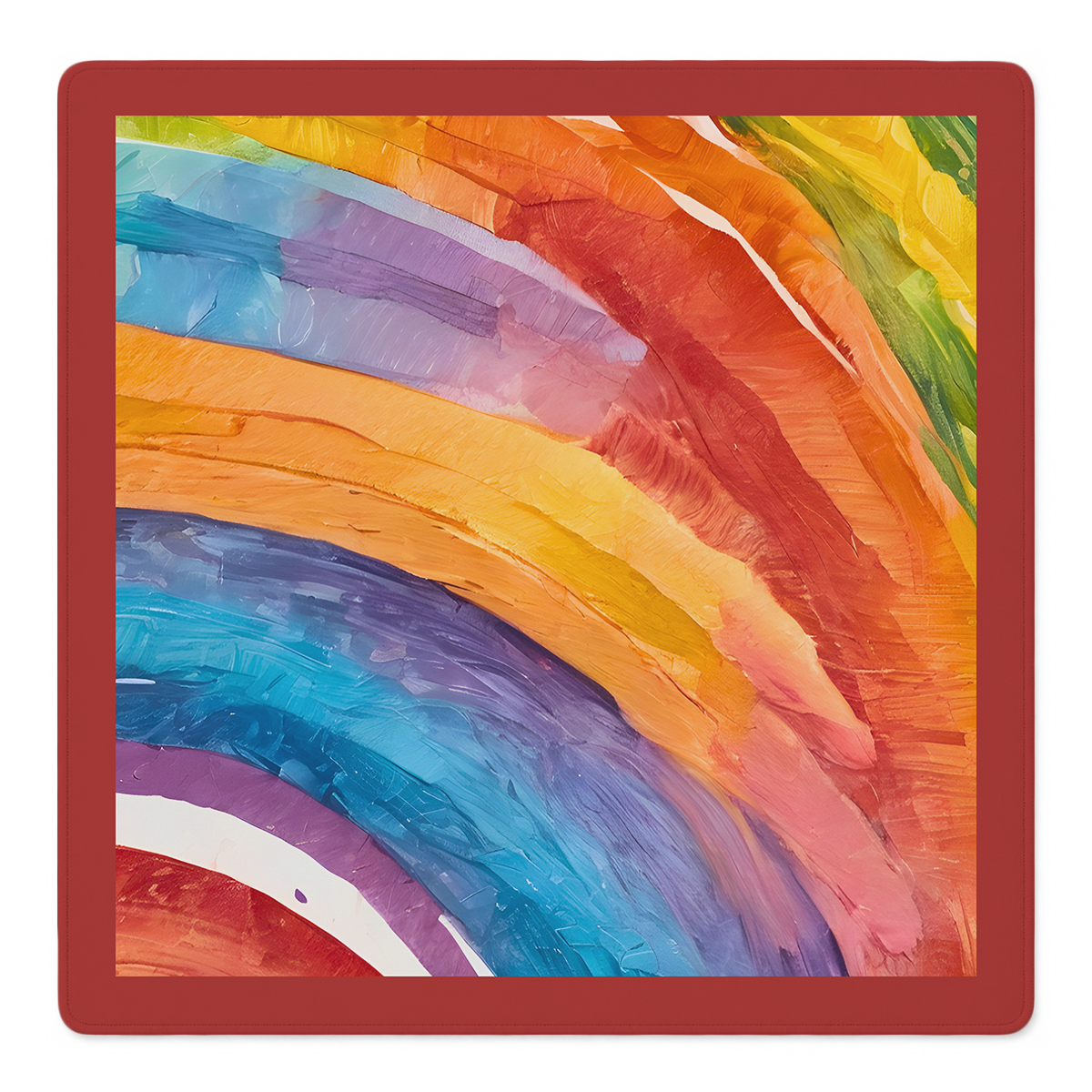 Mahjong by SI™ Swirl Power | Red Border Mahjong Mat