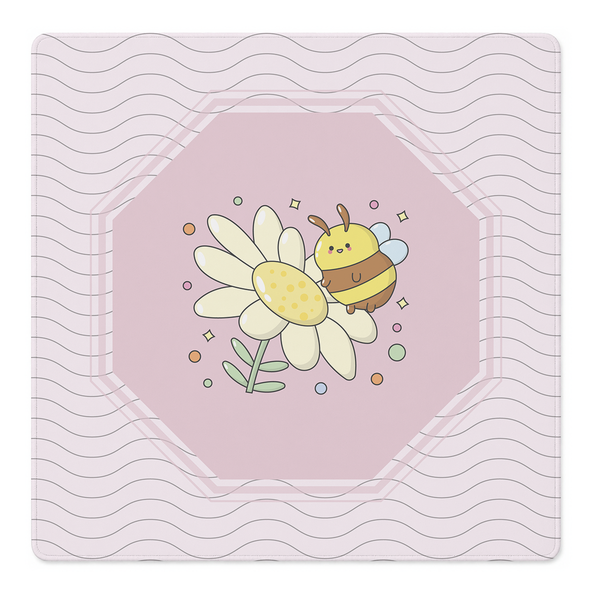 Mahjong by SI™ Bee Sweet | Pink Mahjong Mat