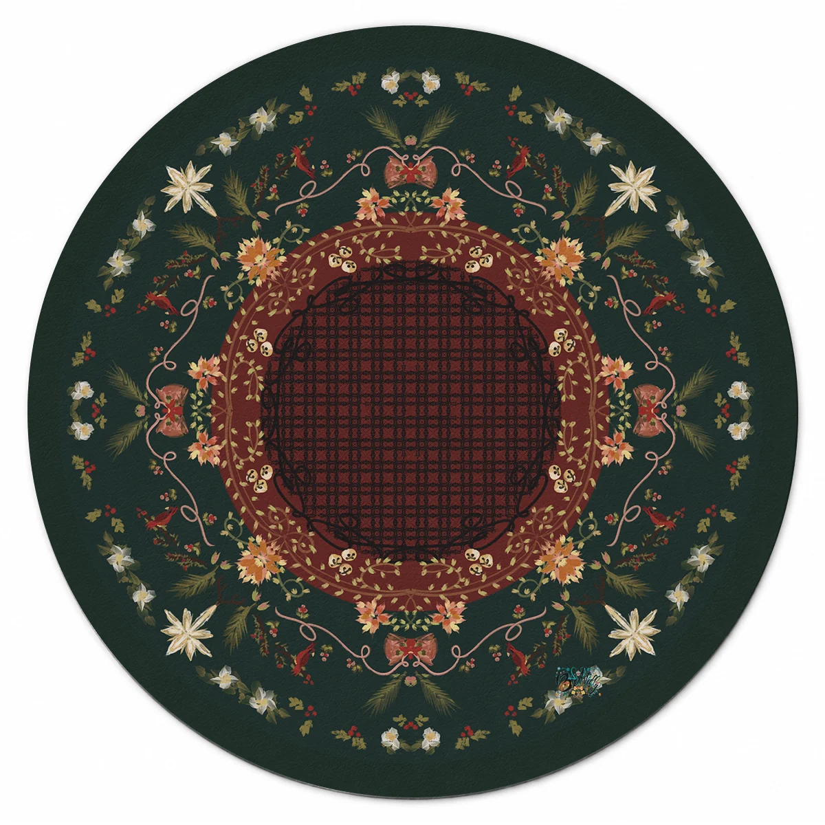 Holiday Wreath Botanical Circle