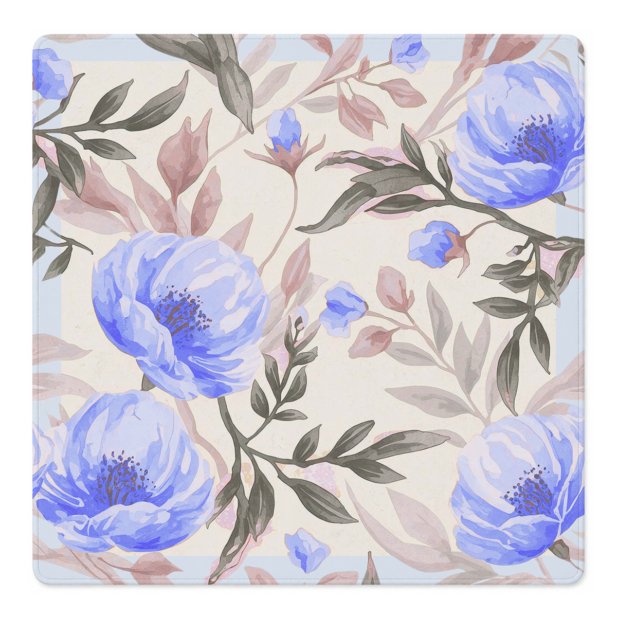 Mahjong by SI™ Rose Garden | Blue Mahjong Mat