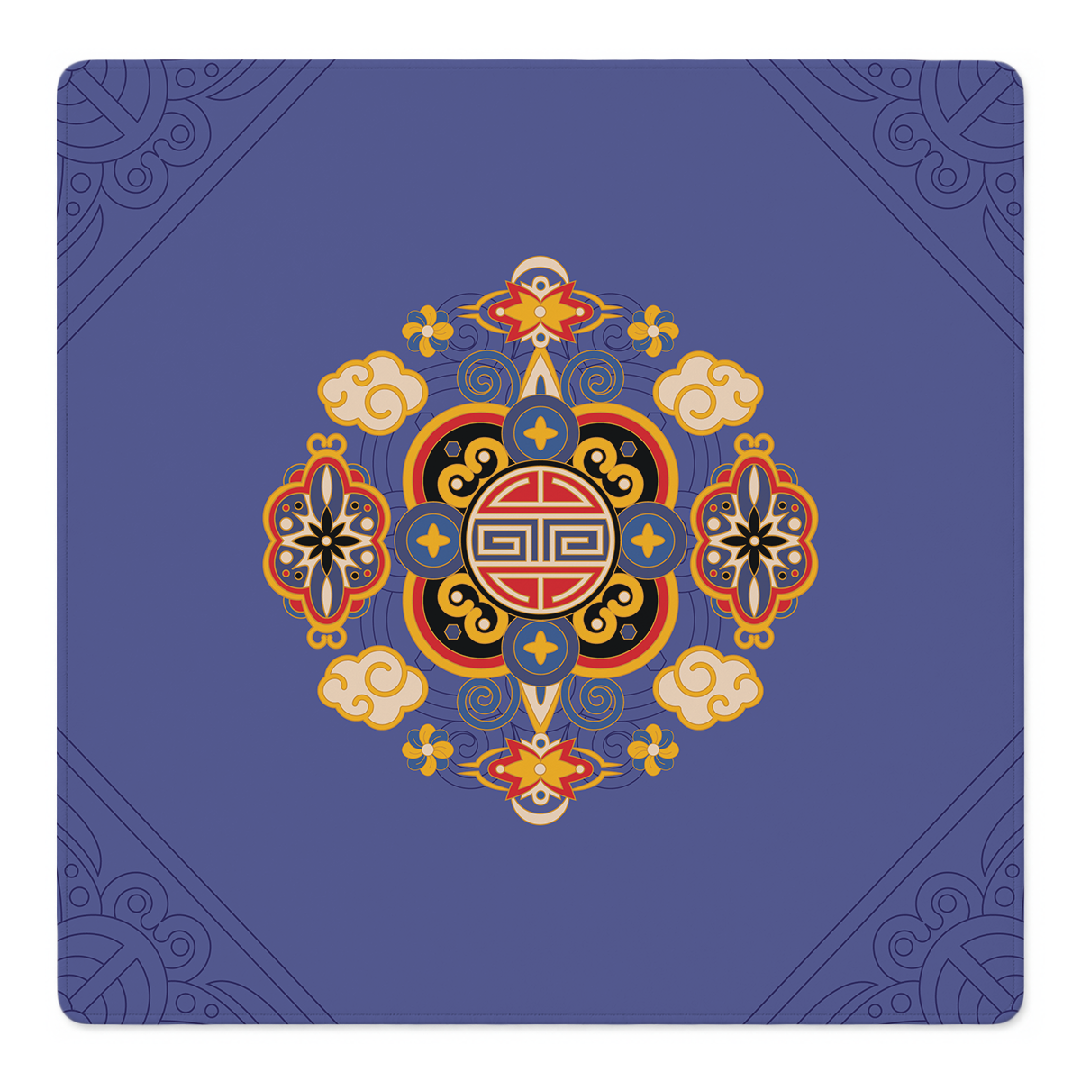 Mahjong by SI™ Gilded Opulence | Blue Mahjong Mat