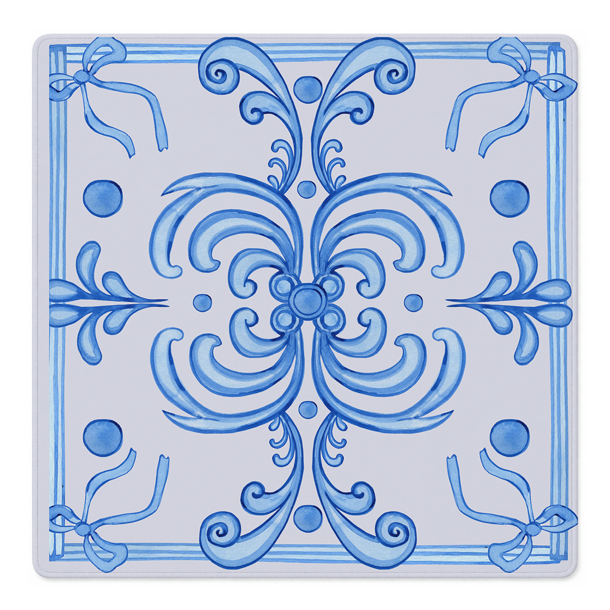 Mahjong by SI™ Ribbon Around | Blue Mahjong Mat