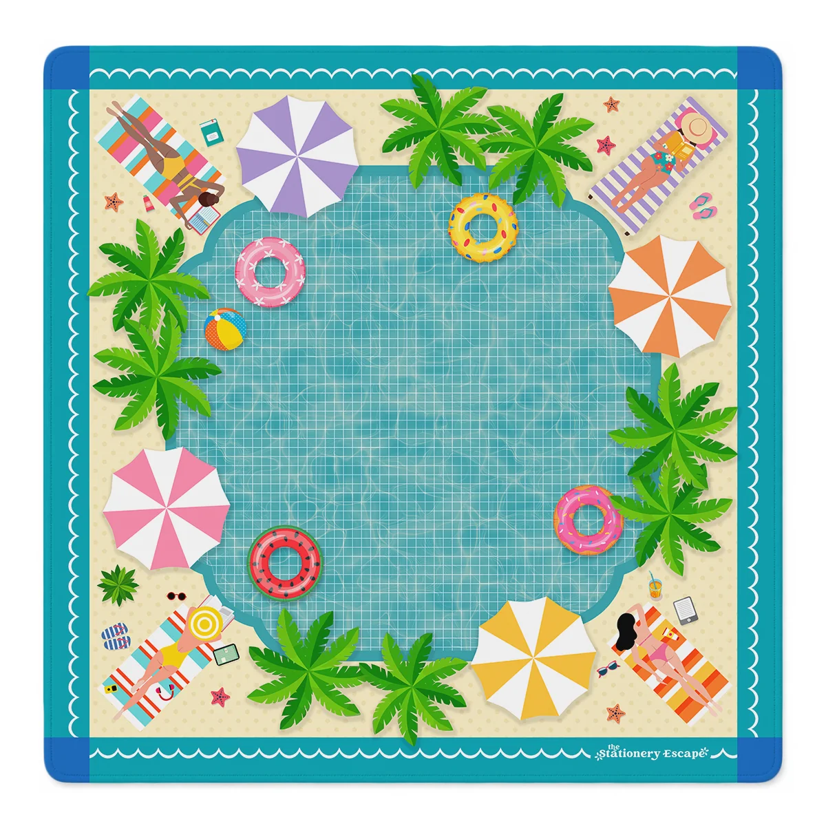 Poolside Reads Mahjong Mat
