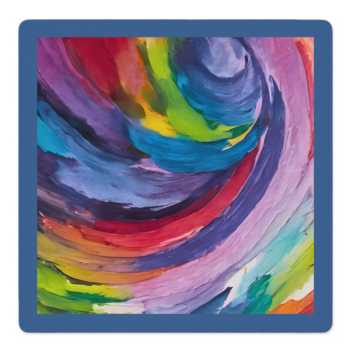 Mahjong by SI™ Brush Hour Blue Border Mahjong Mat