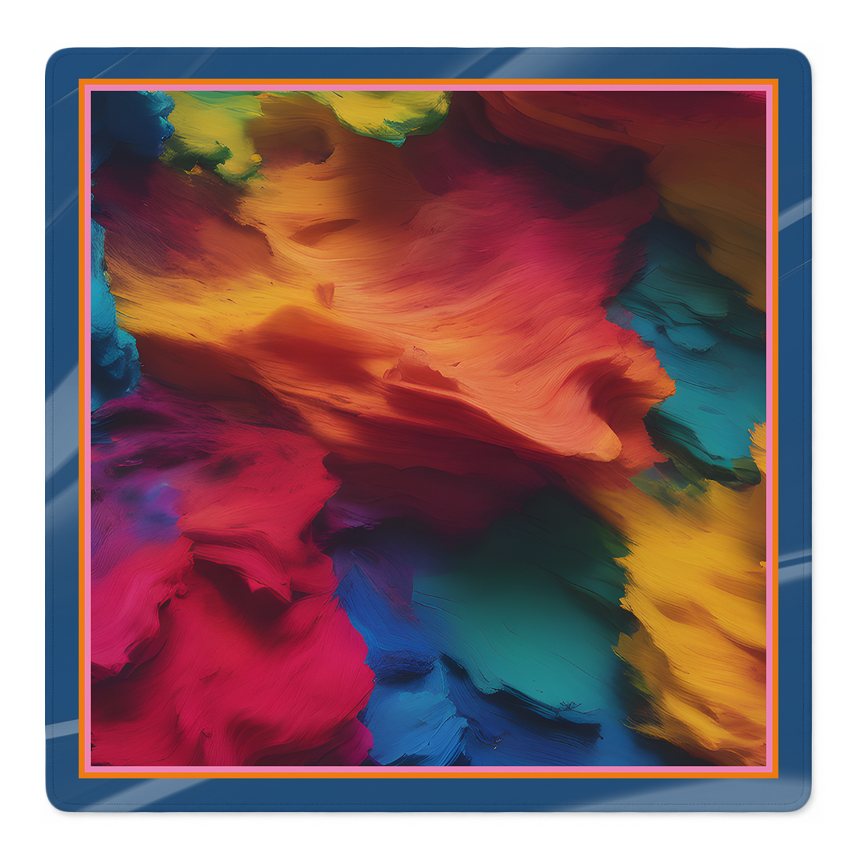 Mahjong by SI™ Textured Taste Blue Border Mahjong Mat