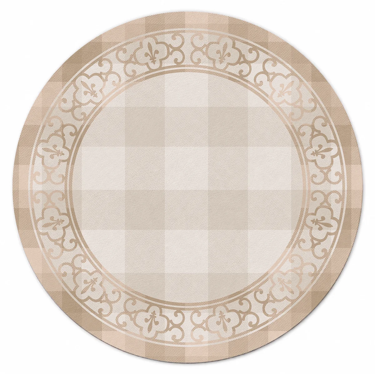 Buttercream Gingham Scroll