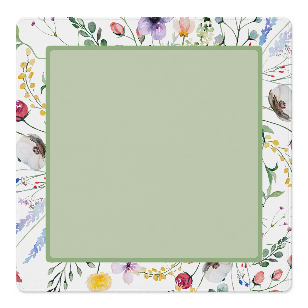 Mahjong by SI™ Petal Pushers Green Square Mahjong Mat