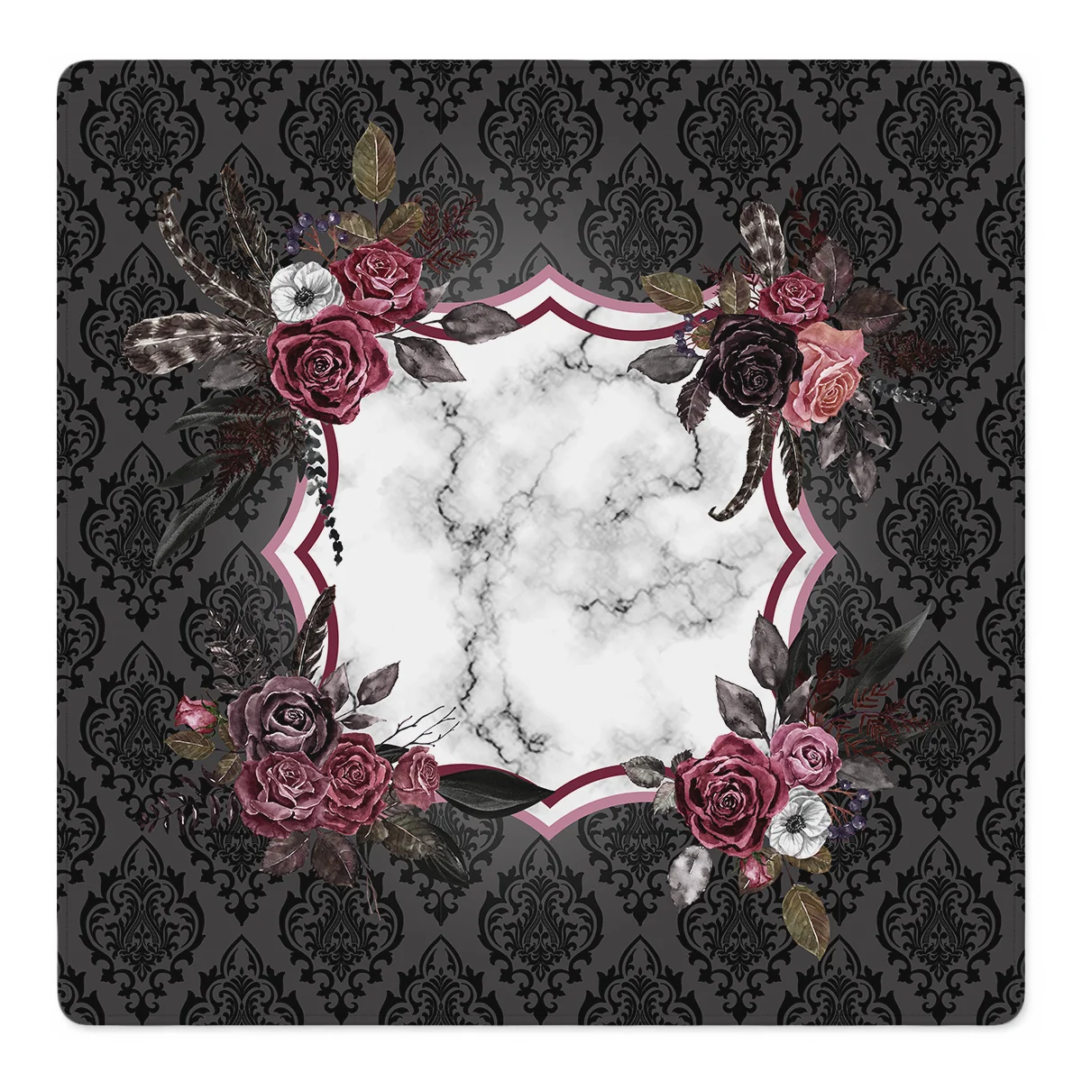 Mahjong by SI™ Gothic Rosette Noir Mahjong Mat