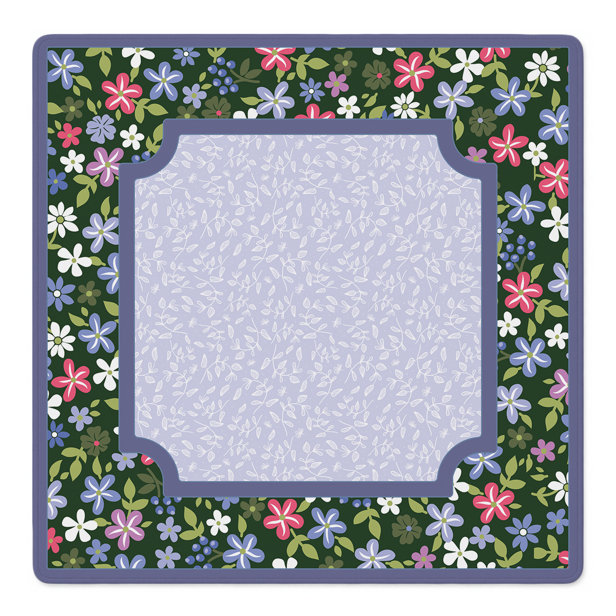 Mahjong by SI™ Midnight Meadow Muse | Green Mahjong Mat