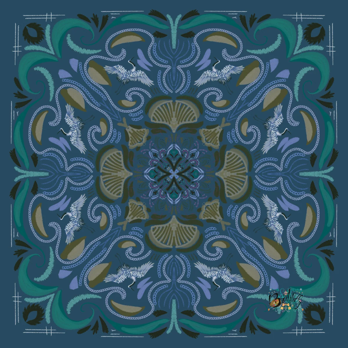 Blue Stitched Heron