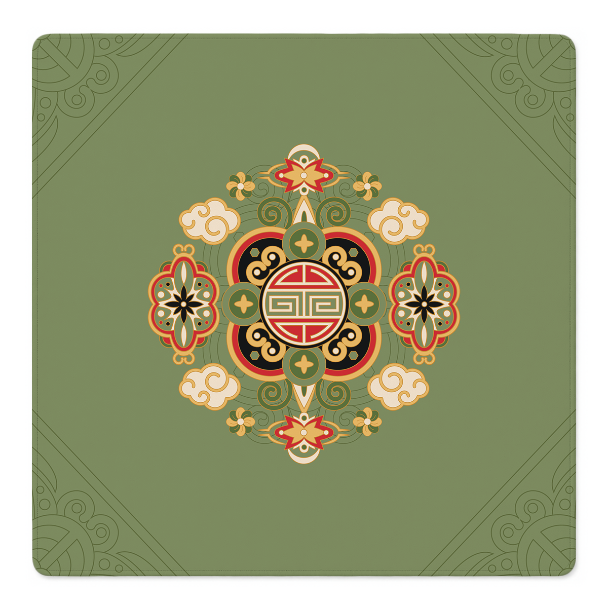 Mahjong by SI™ Gilded Opulence | Green Mahjong Mat
