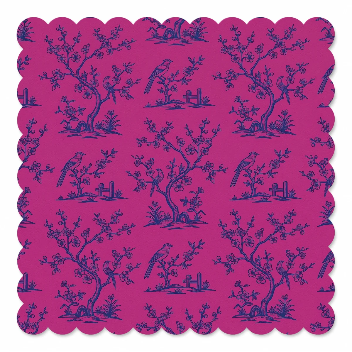 Fuchsia Songbird Chinoiserie