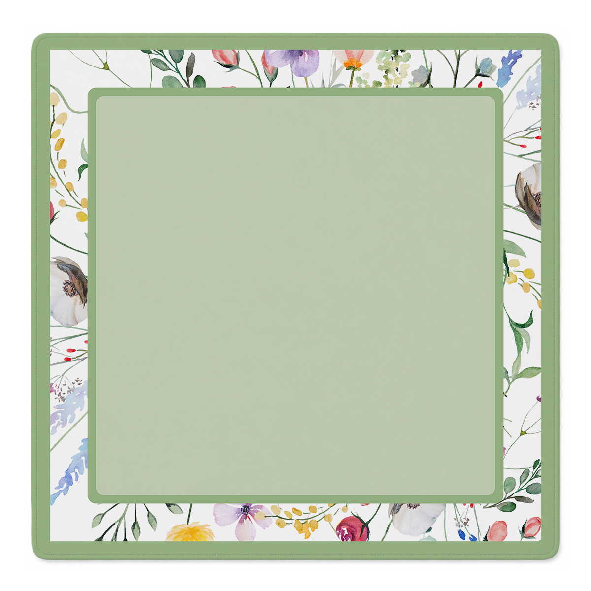 Mahjong by SI™ Petal Pushers Green Border Mahjong Mat