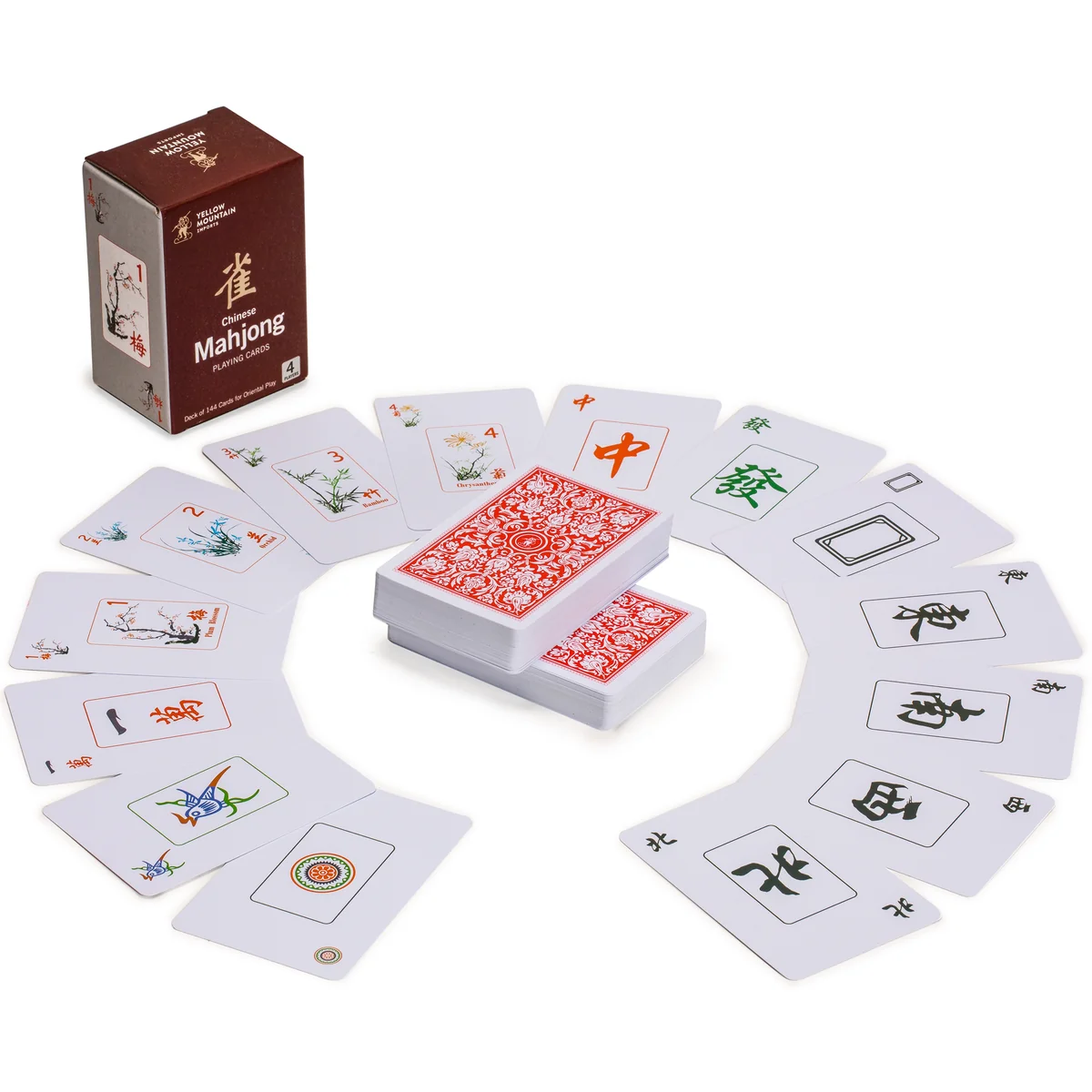 Chinese Traditional Mahjong Playing Cards - 144 Card Set