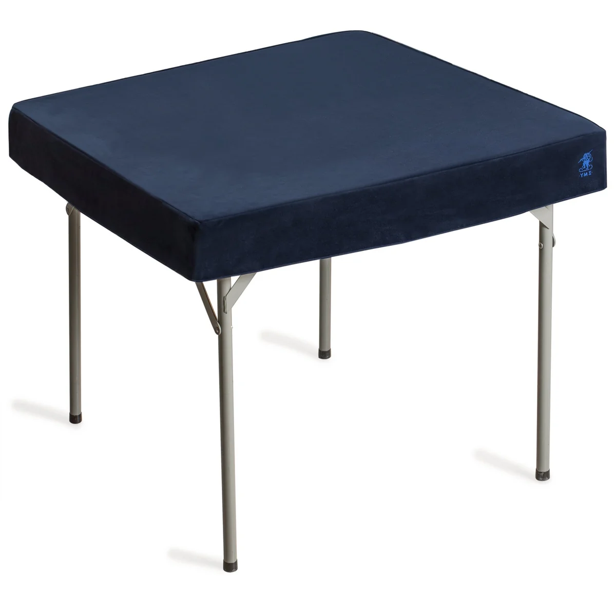 Professional Grade Blue Square Table Cover for Cards, Mahjong, Board Games - 34"