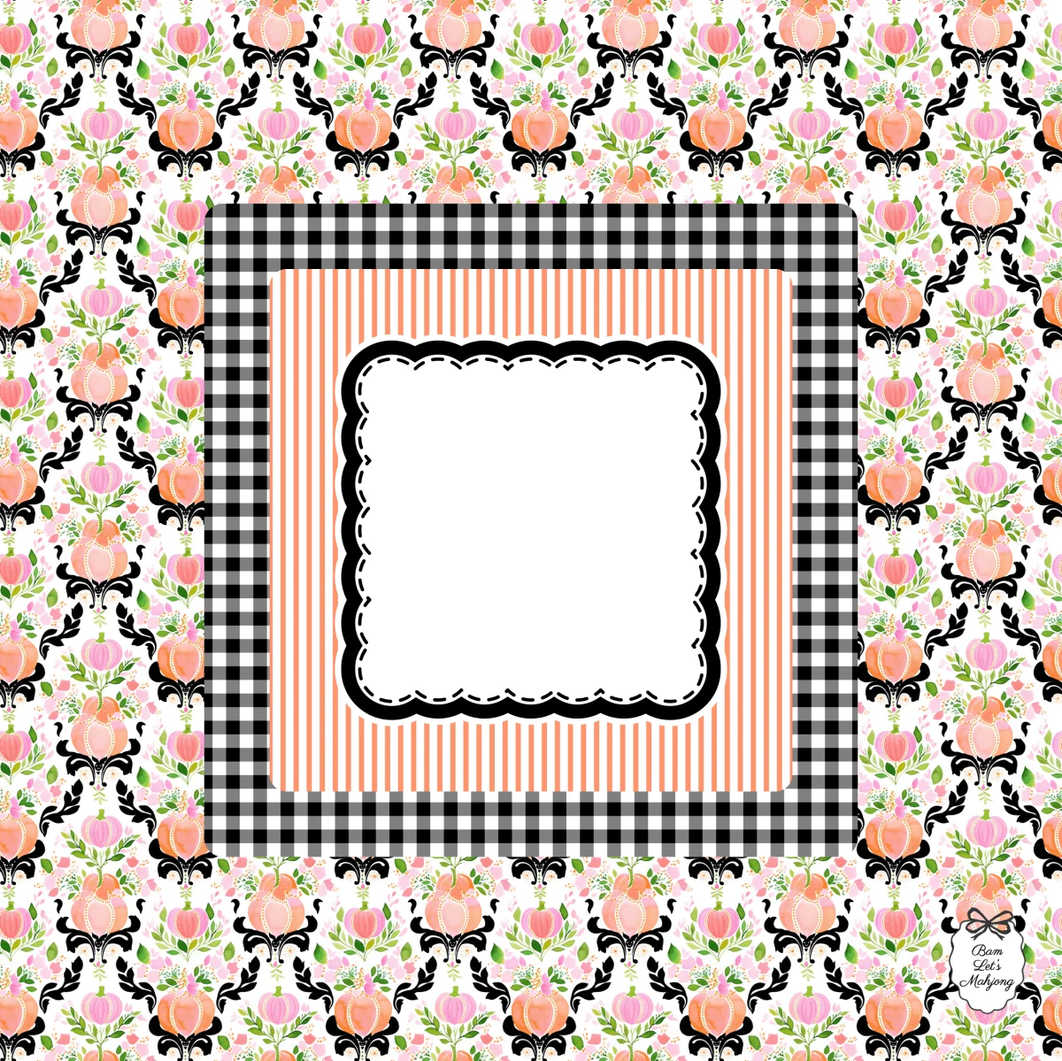 Pumpkin Patch Mahjong Mat | Fall & Halloween Mahjong Mat
