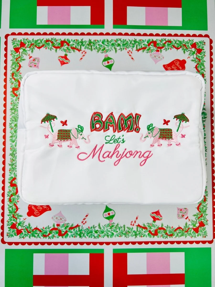 Holly and Trunky Christmas Mahjong Tile Bag