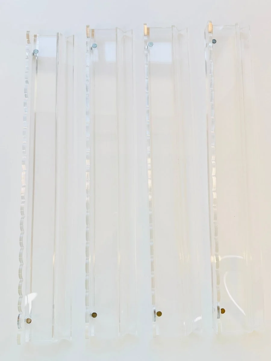 Mahjong Clear Acrylic Racks and Scallop Pusher