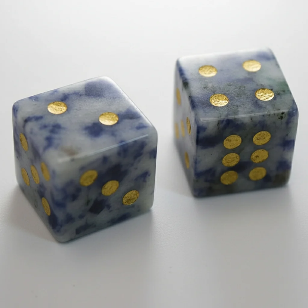 Sodalite Bougie Dice - Gold Dots