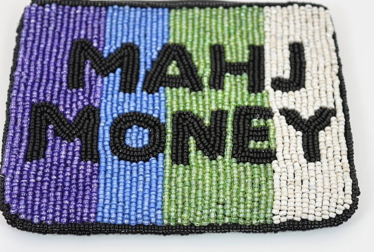 Beaded MAHJ MONEY Bag