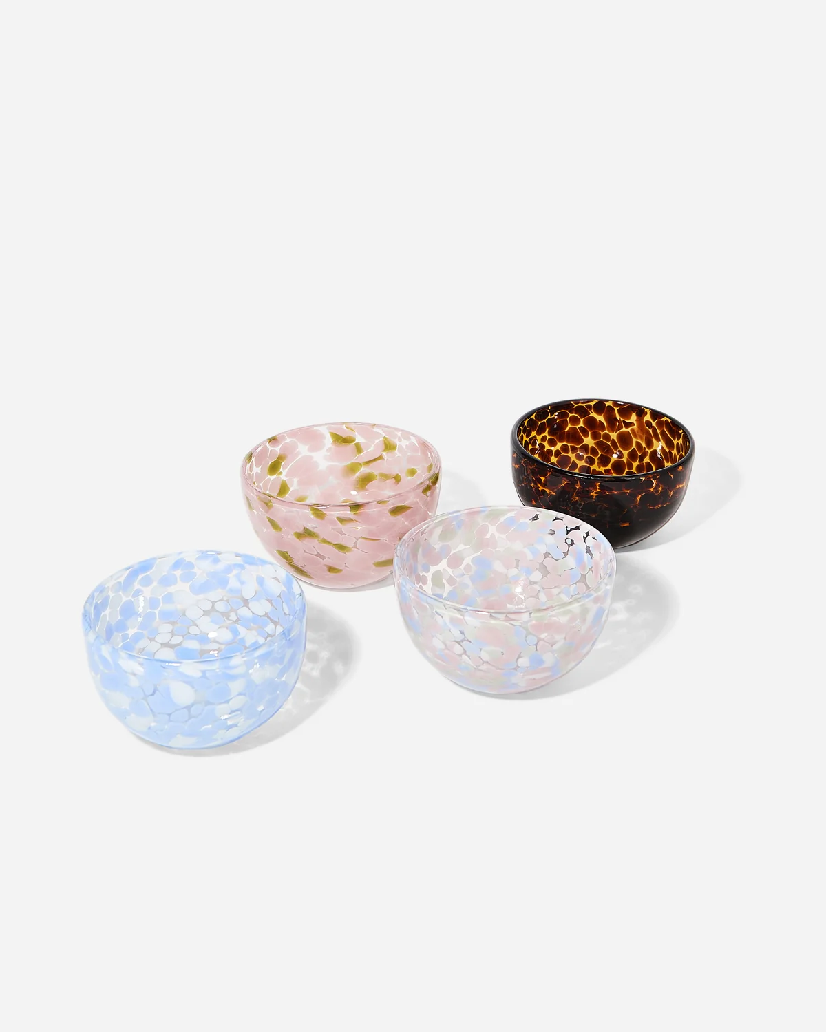 Hand Blown Glass Snack Bowls (set of 2)