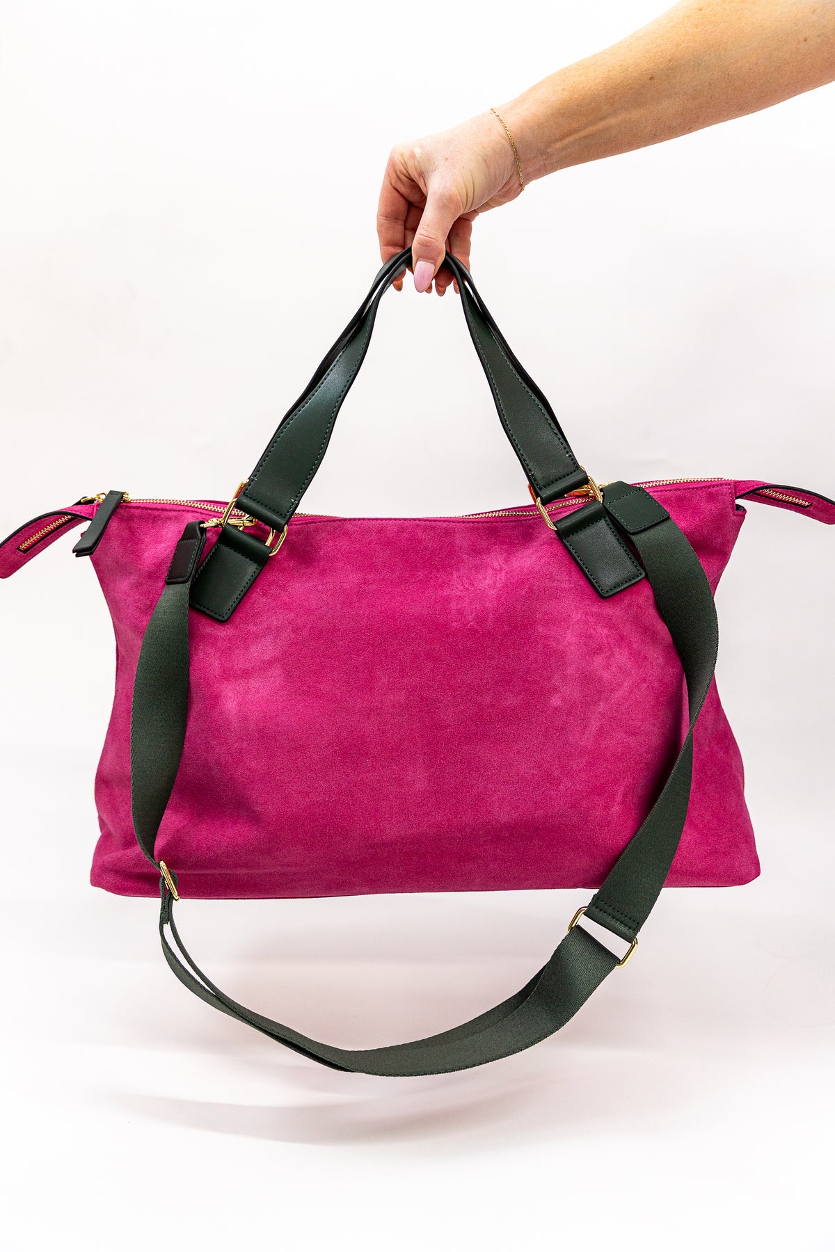 The Pink Suede Carryall Bag